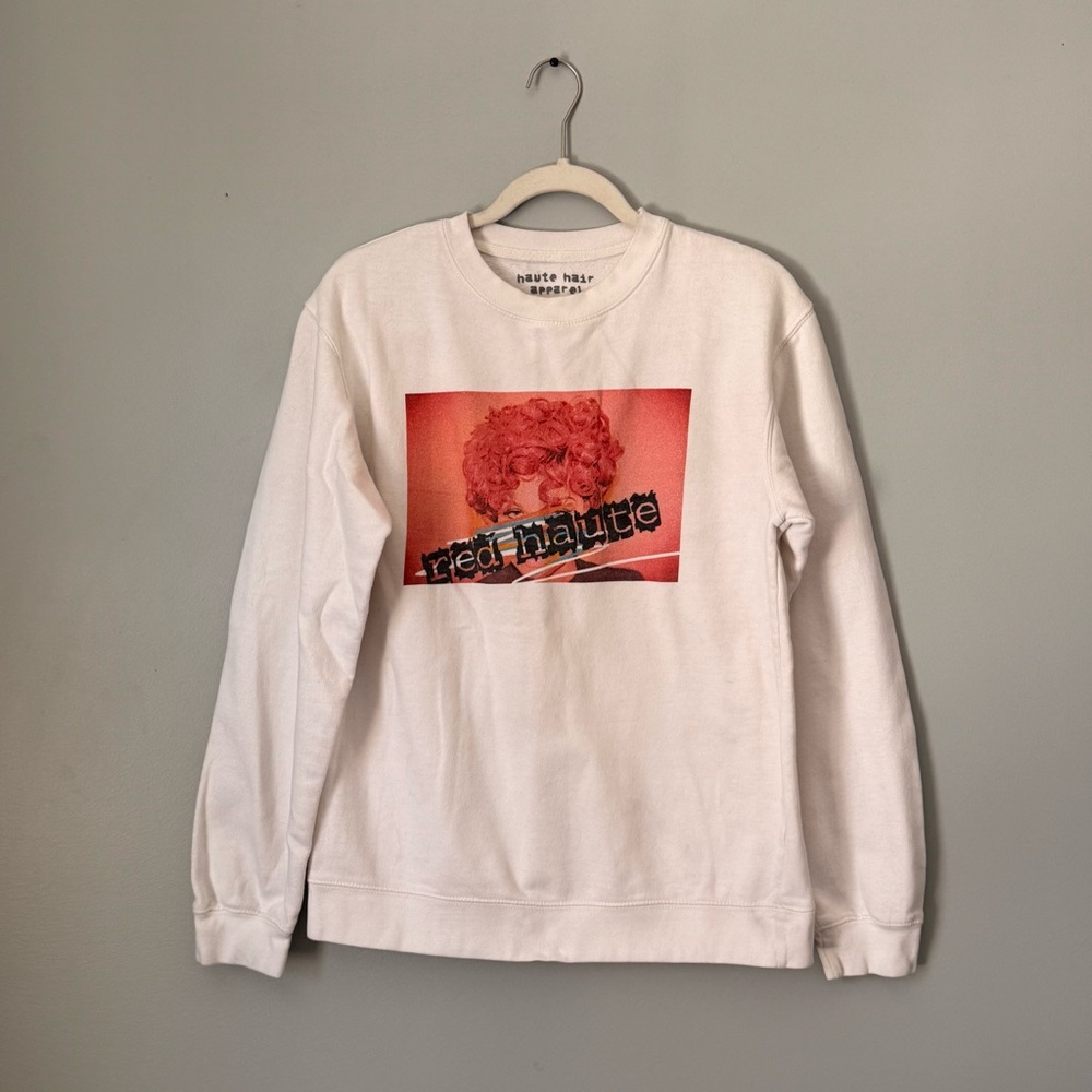 Red Haute hair funky sweatshirt crewneck